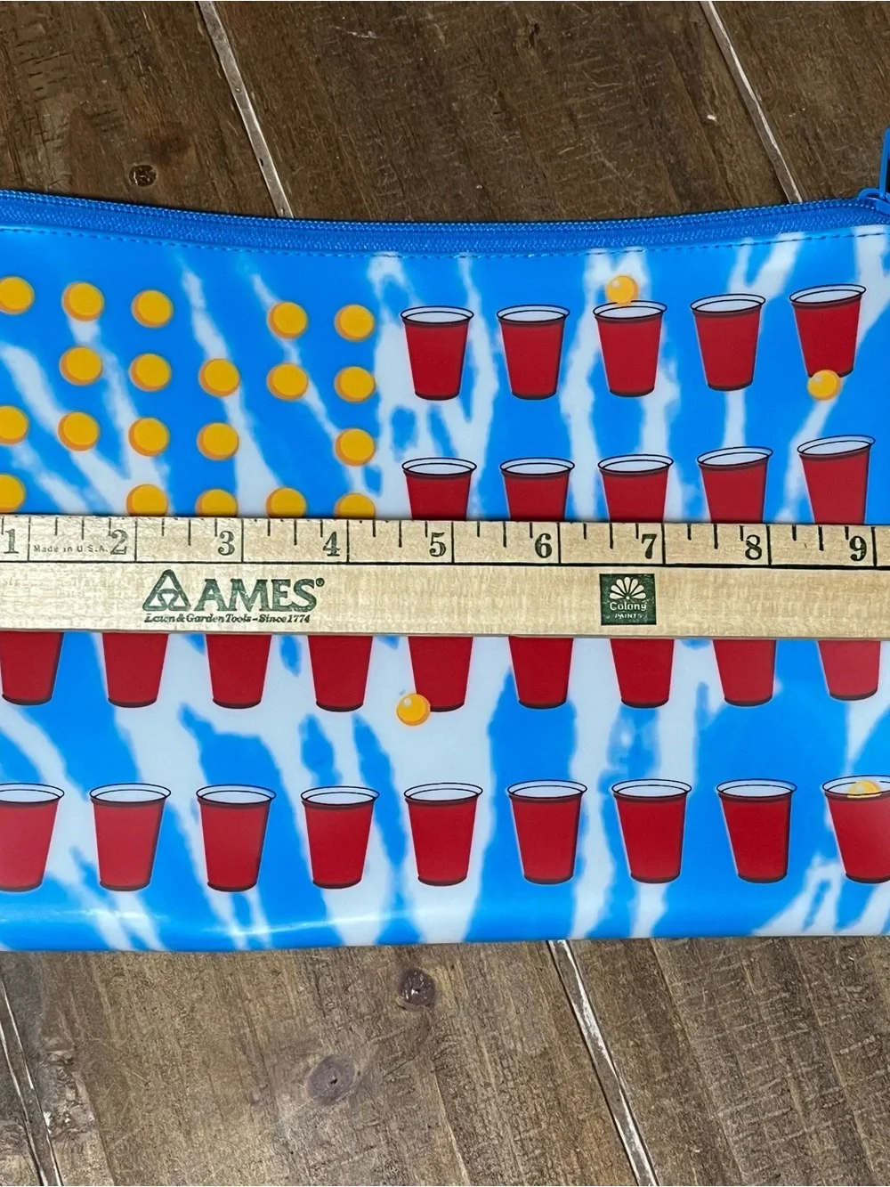 Beer Pong themed bag.